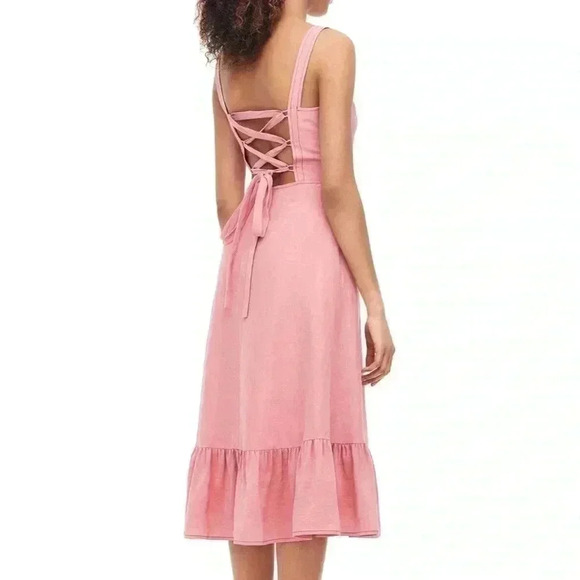 New Rebecca Taylor Linen Slip Midi Dress $450.00 - Picture 3 of 9